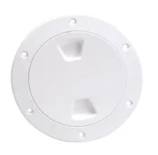 BecksonDP40-w Screw Out Deck Plate With Standard Trim Ring, Smooth Center