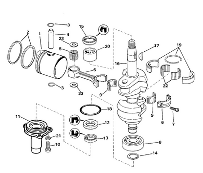 Seal, Crankshaft, OMC 321830, (NOS)