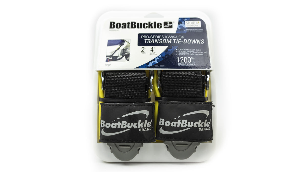 BoatBuckle Pro Series Kwik-Lok Transom Tie-Downs (2 Per Pack)