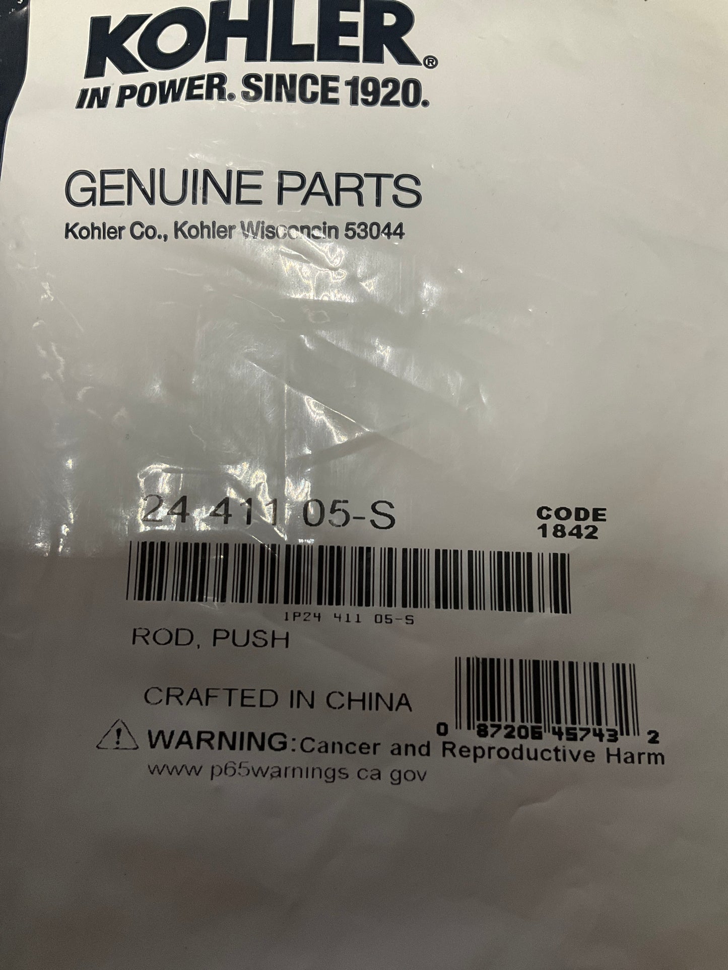 Kohler Push Rod 24 411 05-S EKD