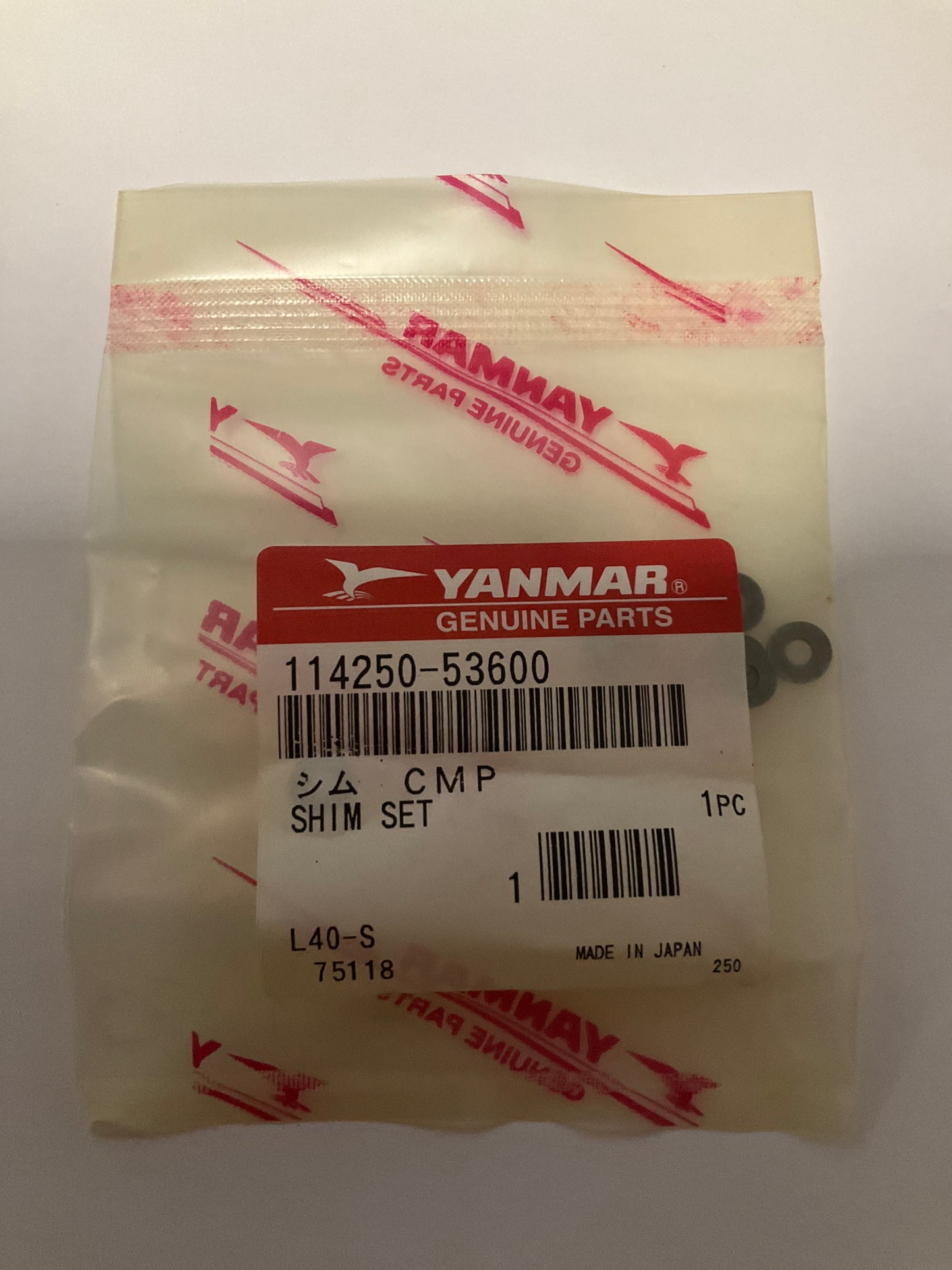 Yanmar 114250-53600 Shim Set
