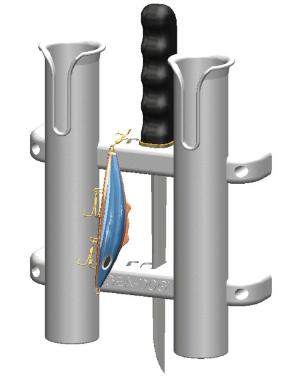 2 Pole Rod Storage Rack Seadog Line 325028, White