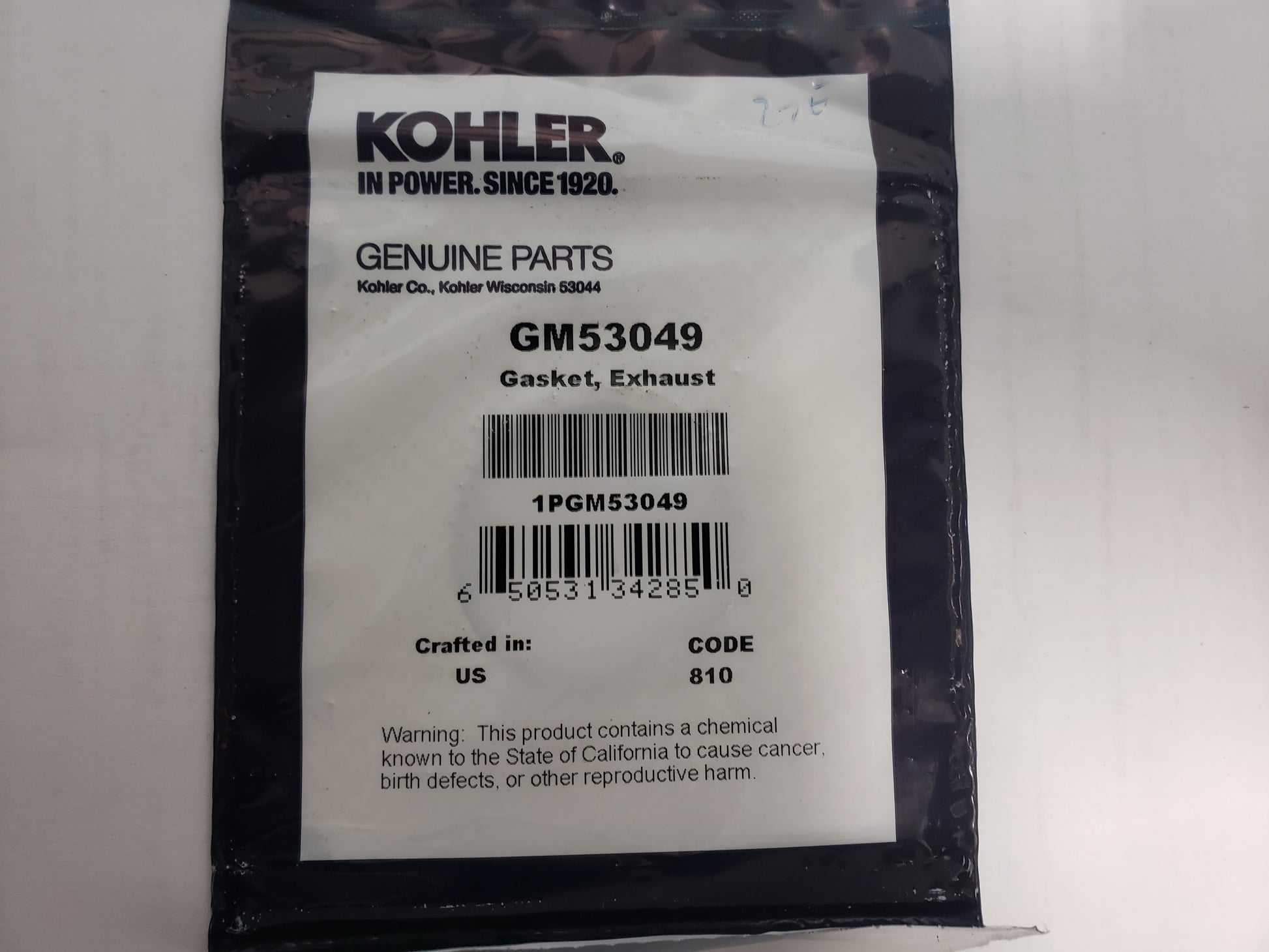 Kohler GM53049 OEM Exhaust Gasket