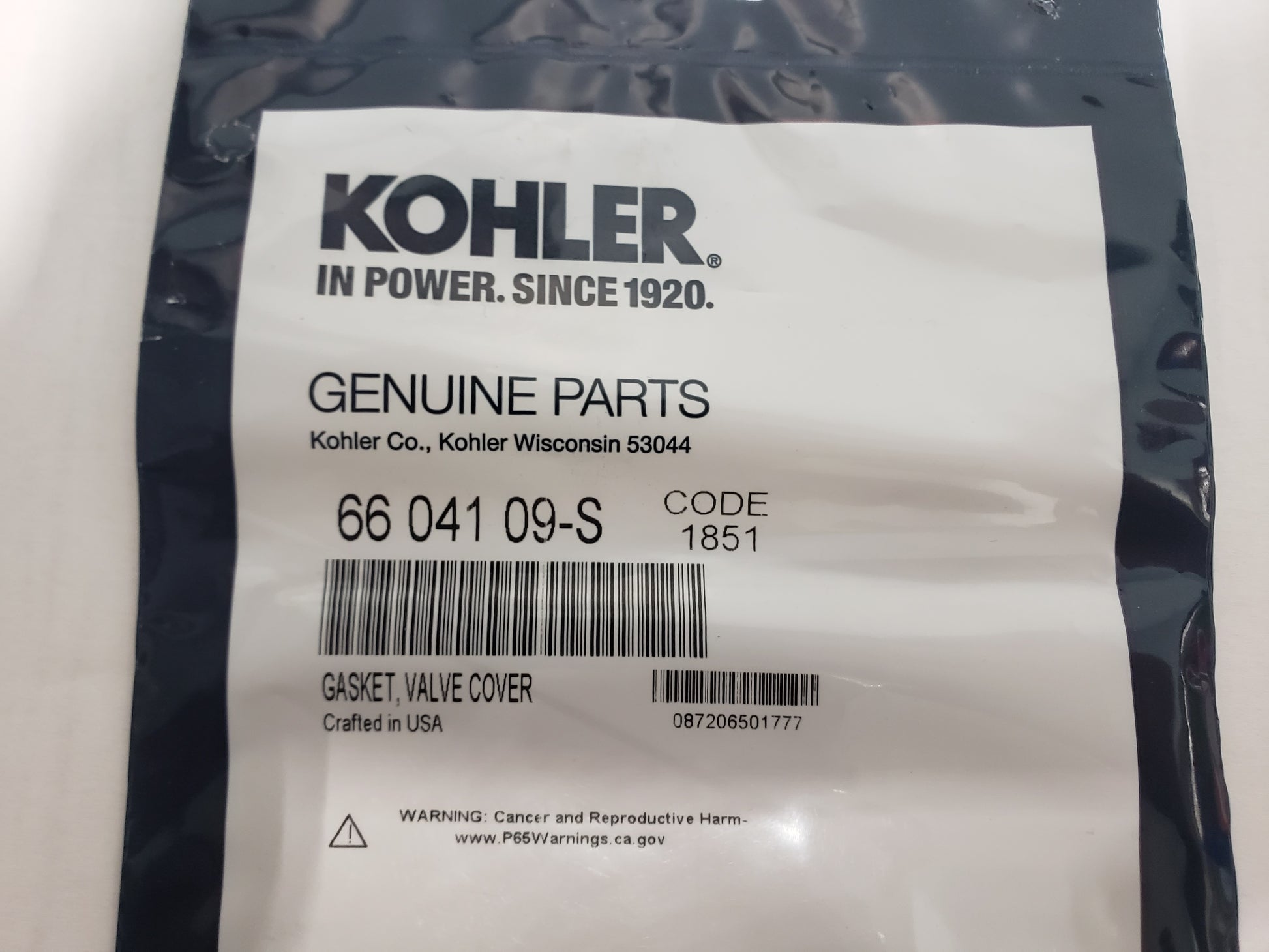 Kohler 66 041 09-S OEM Valve Cover Gasket