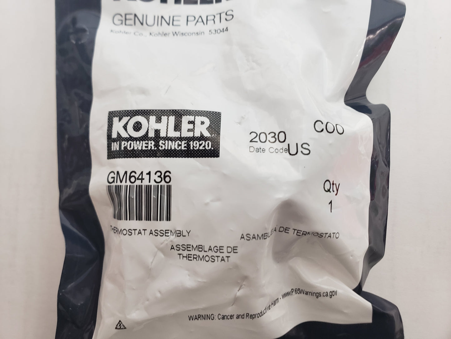 Kohler GM64136 OEM Kohler Thermostat