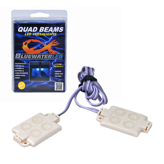 T-H BLUEWATERLED Quad Beam Livewell & Cooler Light Pair- Blue