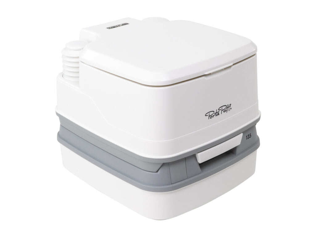 Thetford 92861 Porta Potti® 135, White w/Hold Down Kit, 2.6 Gal.