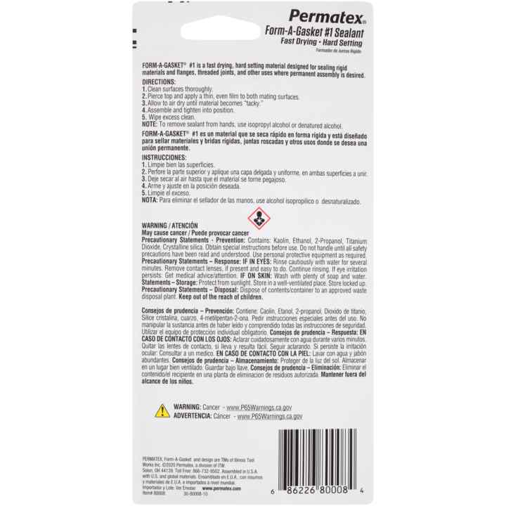 Permatex® Form-A-Gasket® NO.1 Sealant, 3 OZ