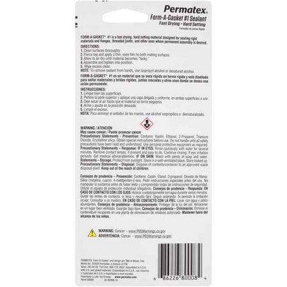 Permatex® Form-A-Gasket® NO.1 Sealant, 3 OZ