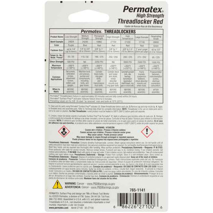 Permatex® High Strength Threadlocker Red, 6 ML