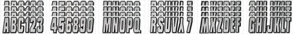 Hardline Series 320 Registration Kit, Solid Color Block Font With Drop Shadow (Includes 4 Sets of 3" A-Z, 0-9), Silver/Black
