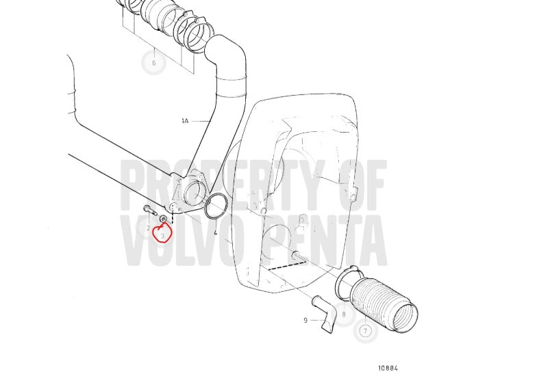 Washer, Volvo 976945, Replaces 960148