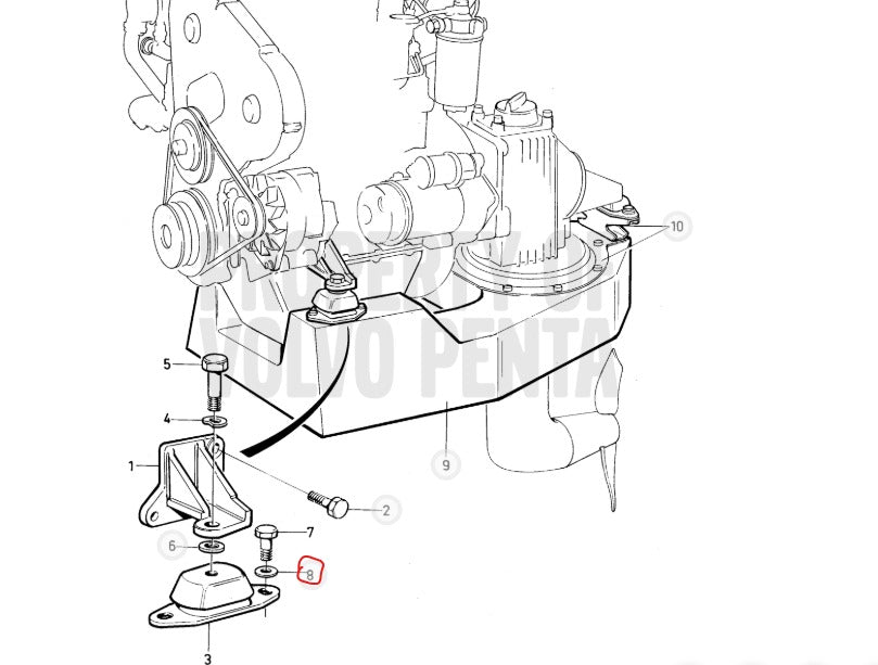 Washer, Volvo 976945, Replaces 960148