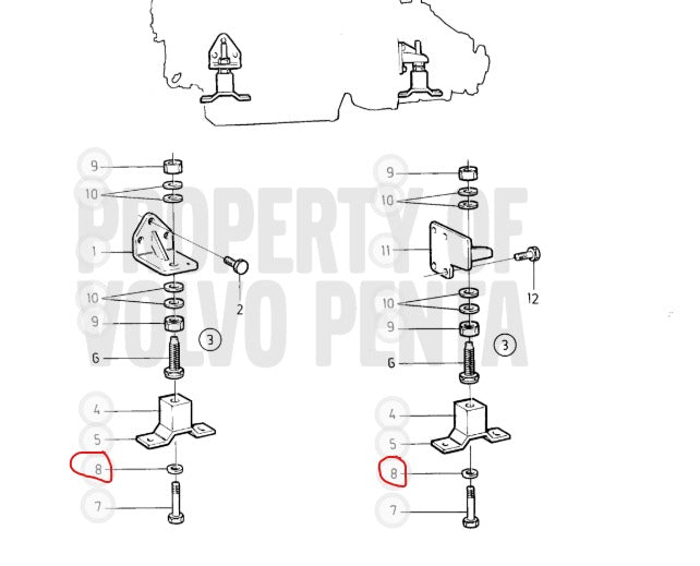 Washer, Volvo 976945, Replaces 960148