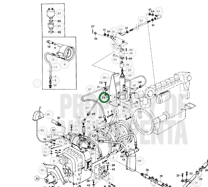 Nut, Volvo 955825, (NOS)