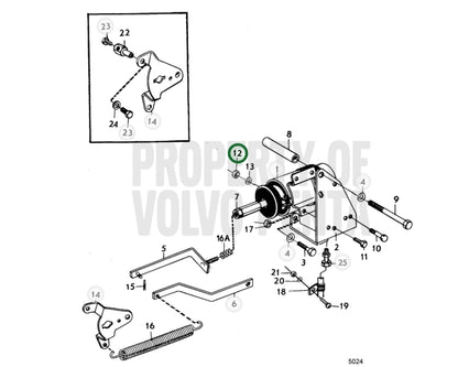 Nut, Volvo 955825, (NOS)