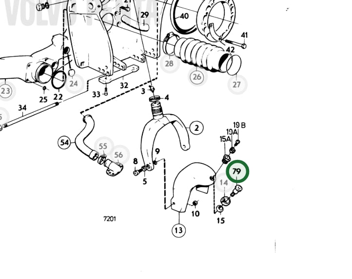 Screw, Shoulder, Volvo 839696, (NOS)