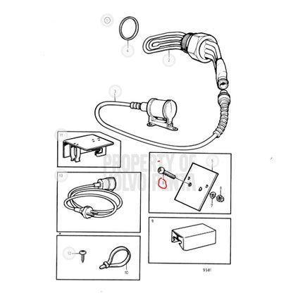Cross Recessed Screw, Volvo 956061, (NOS)