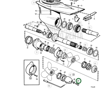 Lock Screw, Volvo 872545, (NOS)