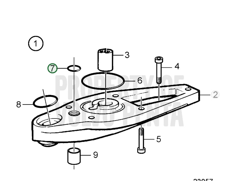 O-ring, Volvo 125017, (NOS)