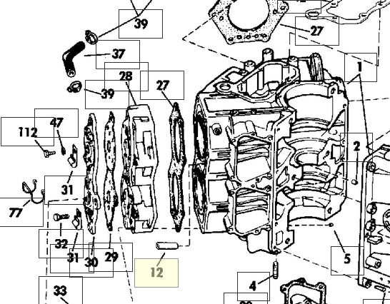 DEFLECTOR, Water pass, OMC 322411,