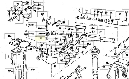 PIN, Control shaft lever, OMC 321997
