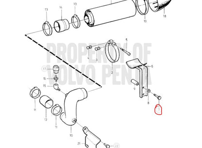 Hexagon Screw, Volvo 955310, (NOS)