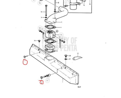 Hexagon Screw, Volvo 955310, (NOS)