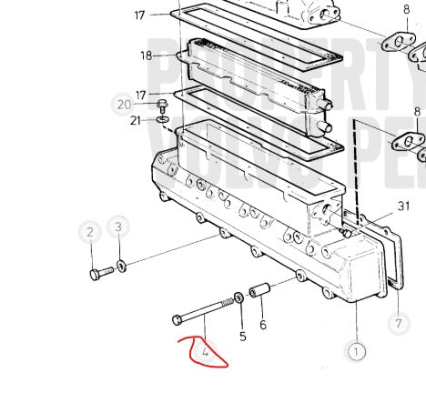 Hexagon Screw, Volvo 955310, (NOS)