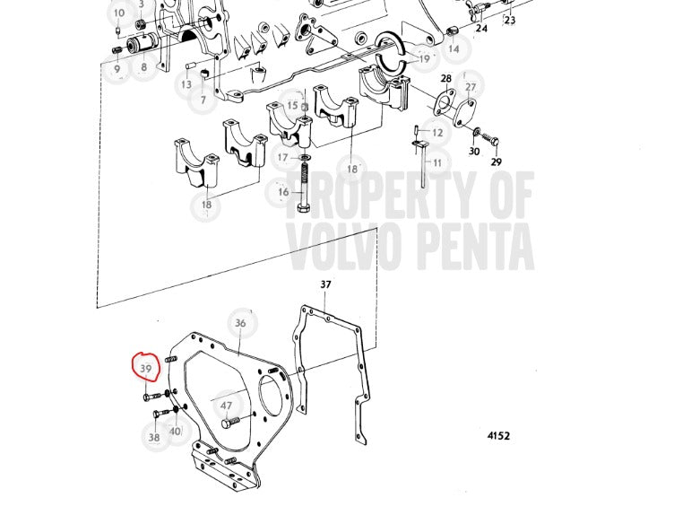 Hexagon Screw, Volvo, 946515, (NOS)