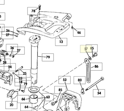 BOW WASHER, OMC 204445, (NOS)