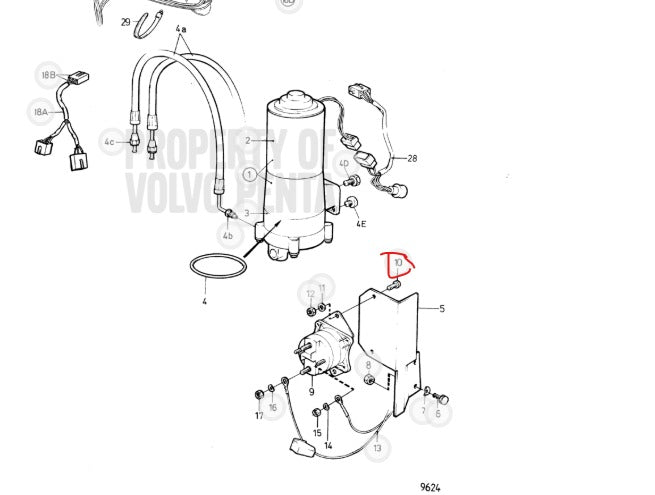 Cross Recessed Screw, Volvo 956094, (NOS)