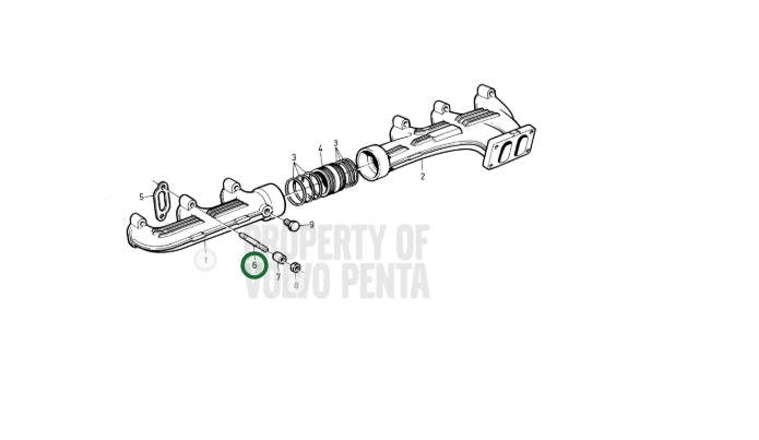 Screw, Volvo 953077, (NOS)
