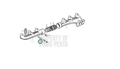 Screw, Volvo 953077, (NOS)