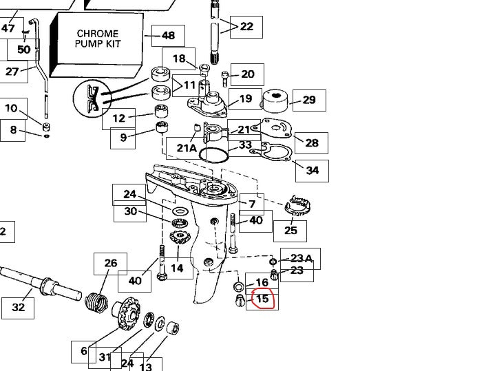 Lower Unit Drain/Fill Screw, Sierra 18-2387