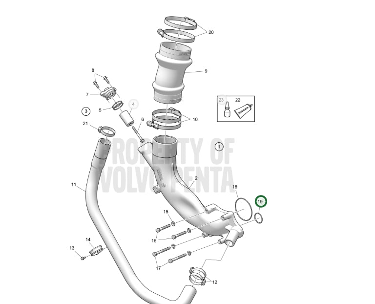 O-Ring, Volvo 925068, (NOS)