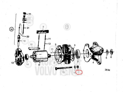 Nut, Volvo 955782, (NOS)