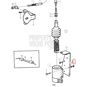 Nut, Volvo 955782, (NOS)