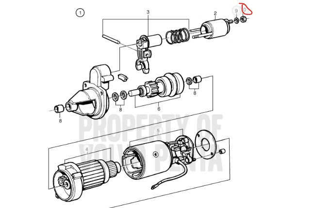 Nut, Volvo 955782, (NOS)