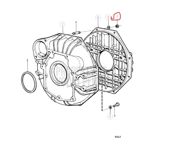 Nut, Volvo 955782, (NOS)
