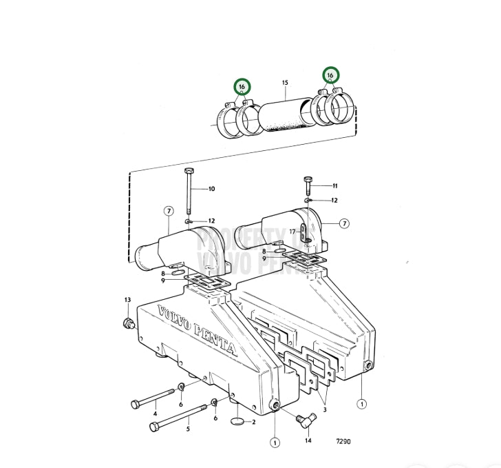 Hose Clamp, Volvo 853012