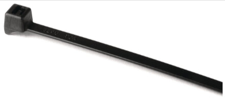 Clamp Tie, 8" Long, 60lb Tensile Strength, PA66HS, Black