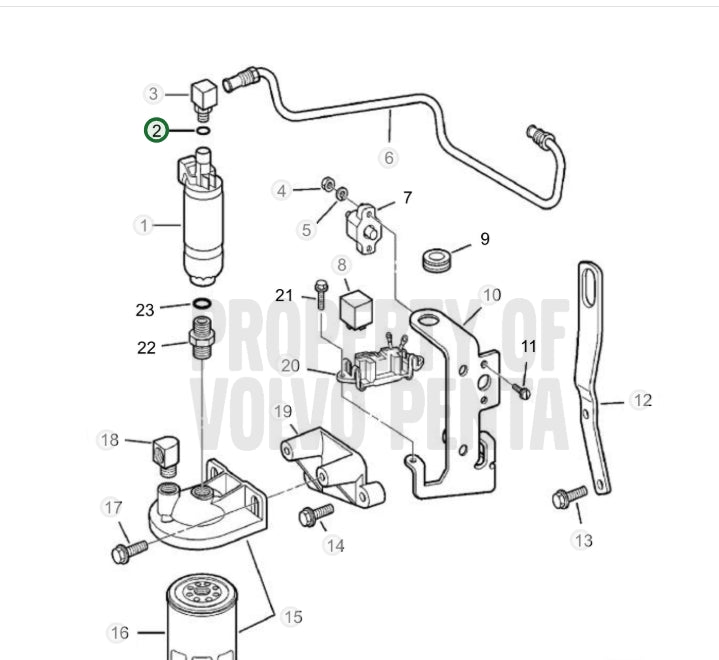 O-Ring, Volvo 3850820, (NOS)