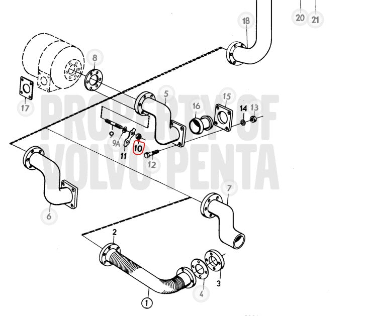 Nut, Volvo 943152, (NOS)