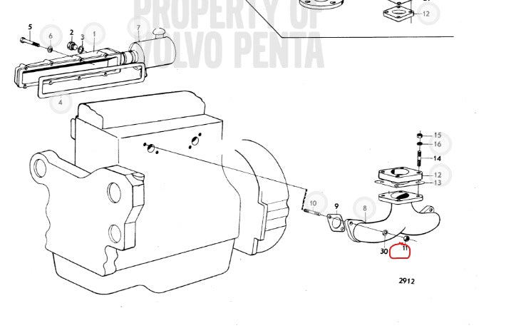 Nut, Volvo 943152, (NOS)