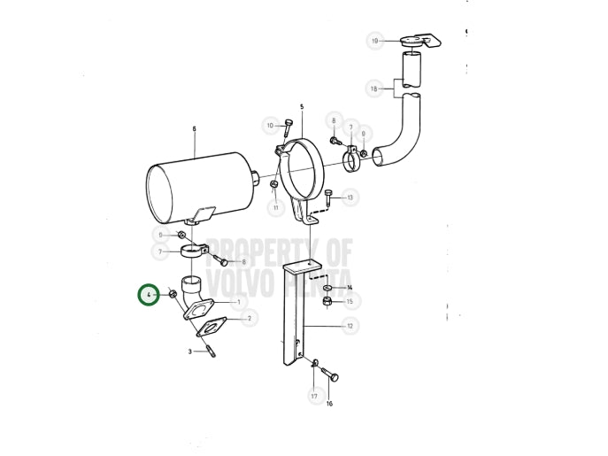 Nut, Volvo 943152, (NOS)