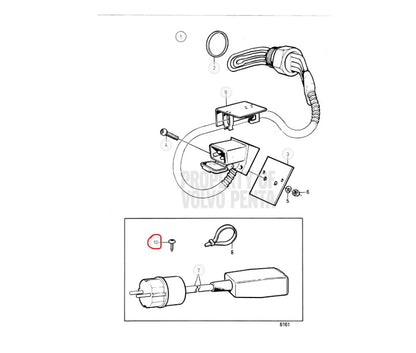 Cross Recessed Screw, Volvo 955127, (NOS)