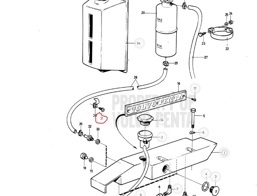 Cross Recessed Screw, Volvo 955127, (NOS)