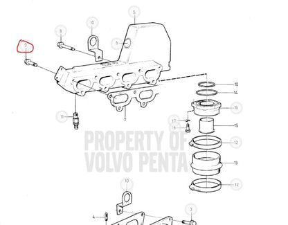 Screw, Volvo 973080, (NOS)