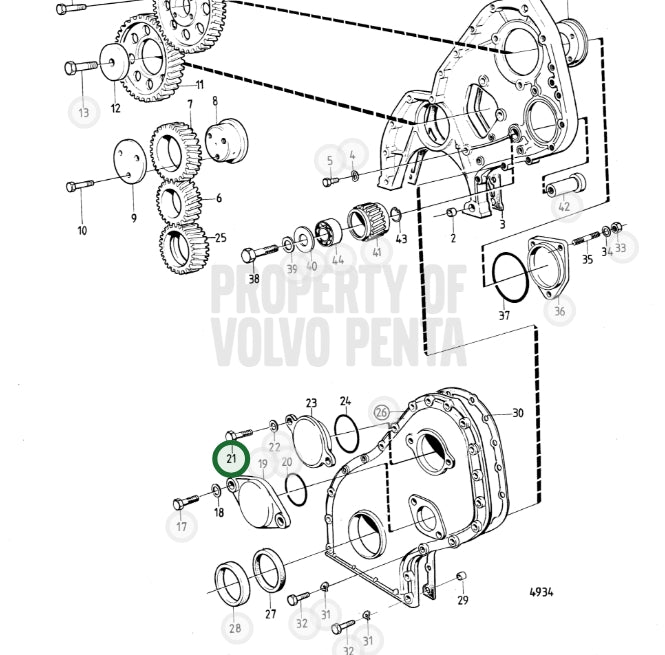 Screw, Volvo 955285, (NOS)
